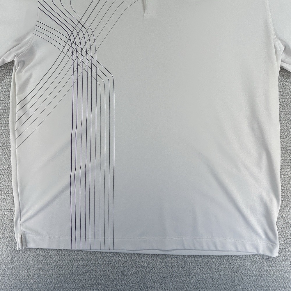 Nike Polo Shirt Mens XL White Striped TPC Sawgrass Players Championship Golf - Picture 5 of 16